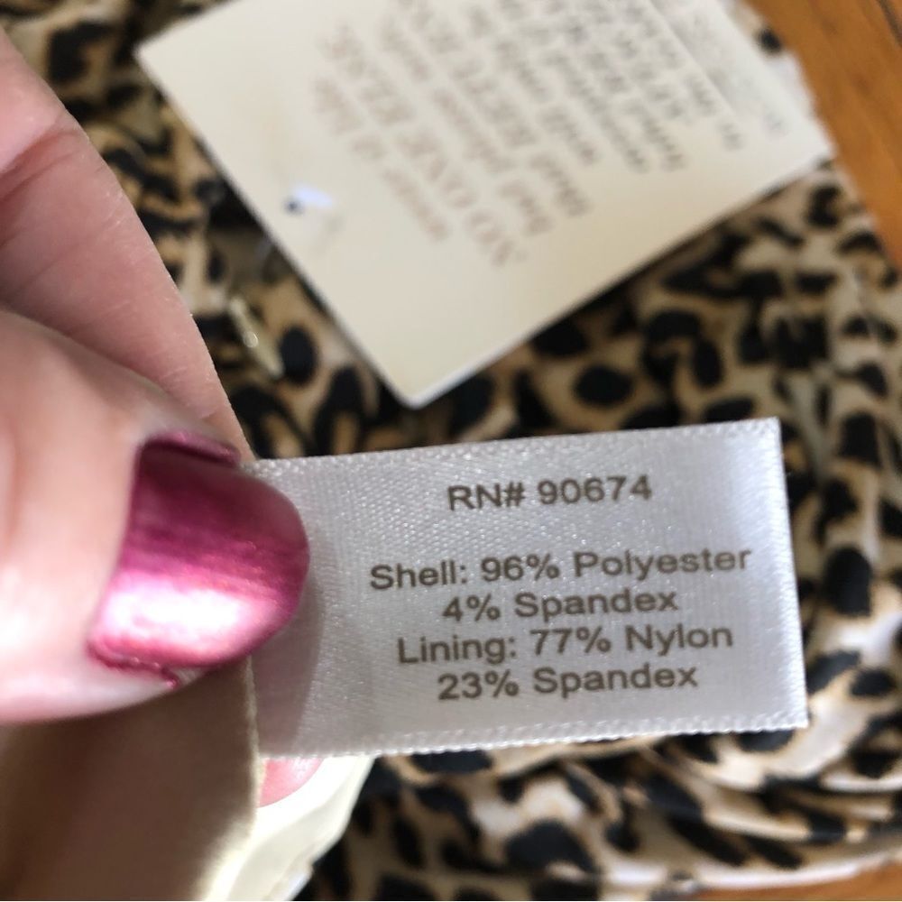 Boston Proper Leopard Print Mini Dress in Beige and Black - Picture 14 of 14
